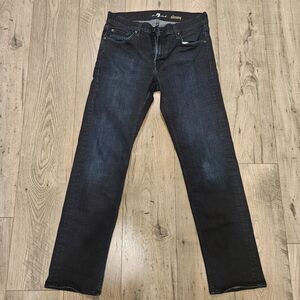 7 For All Man Kind Dark Wash Demin Jeans Mens Size 33